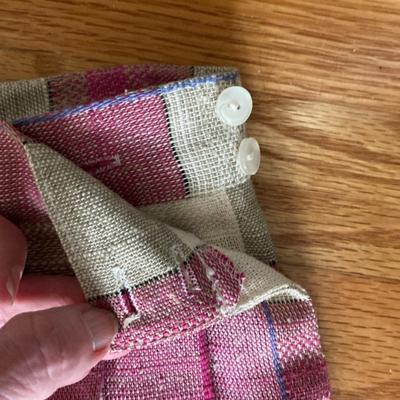 C’est Petite EUC Vintage Pleated Flax Blend Skirt - Picture 4 of 9